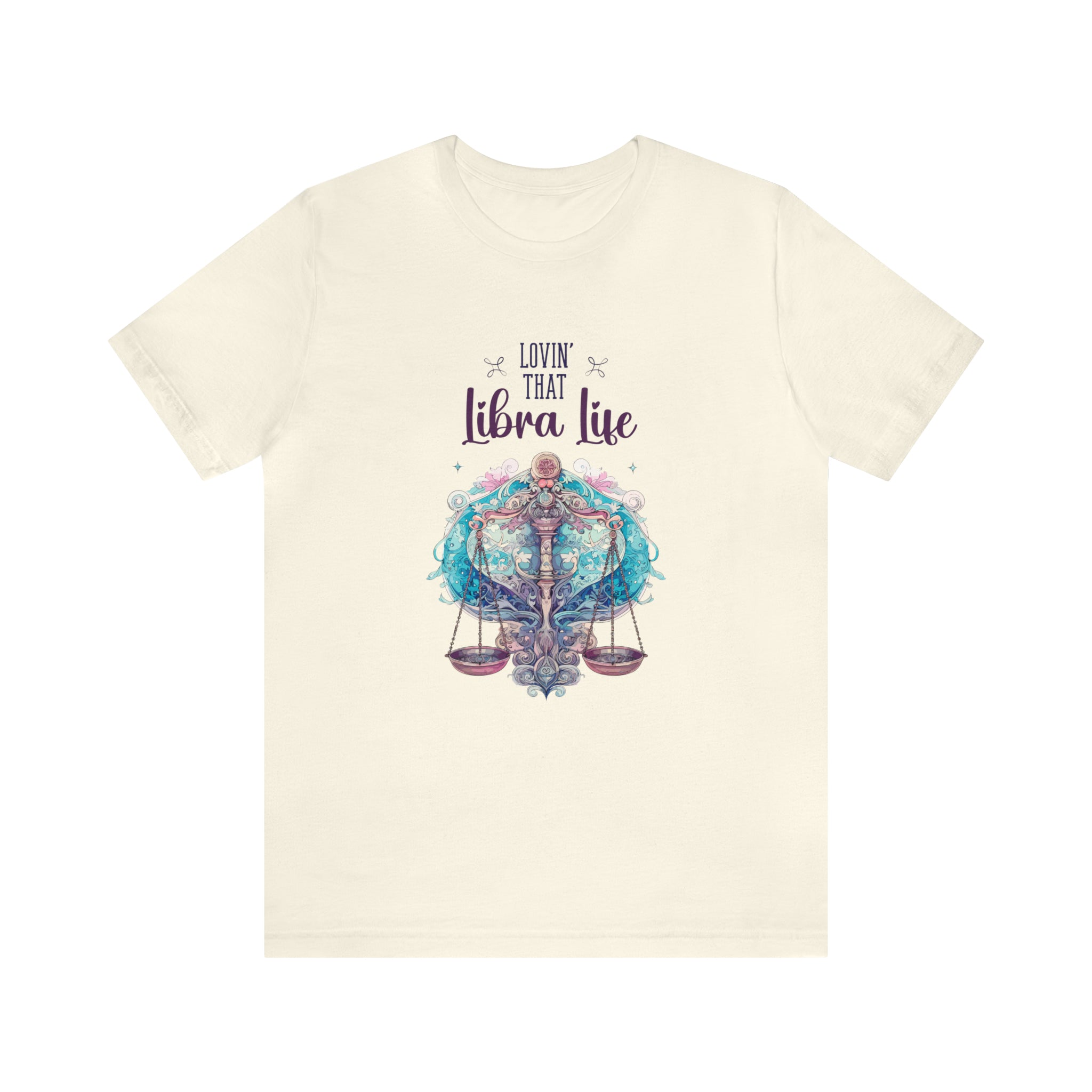 Unisex Libra Life T Shirt Natural S 