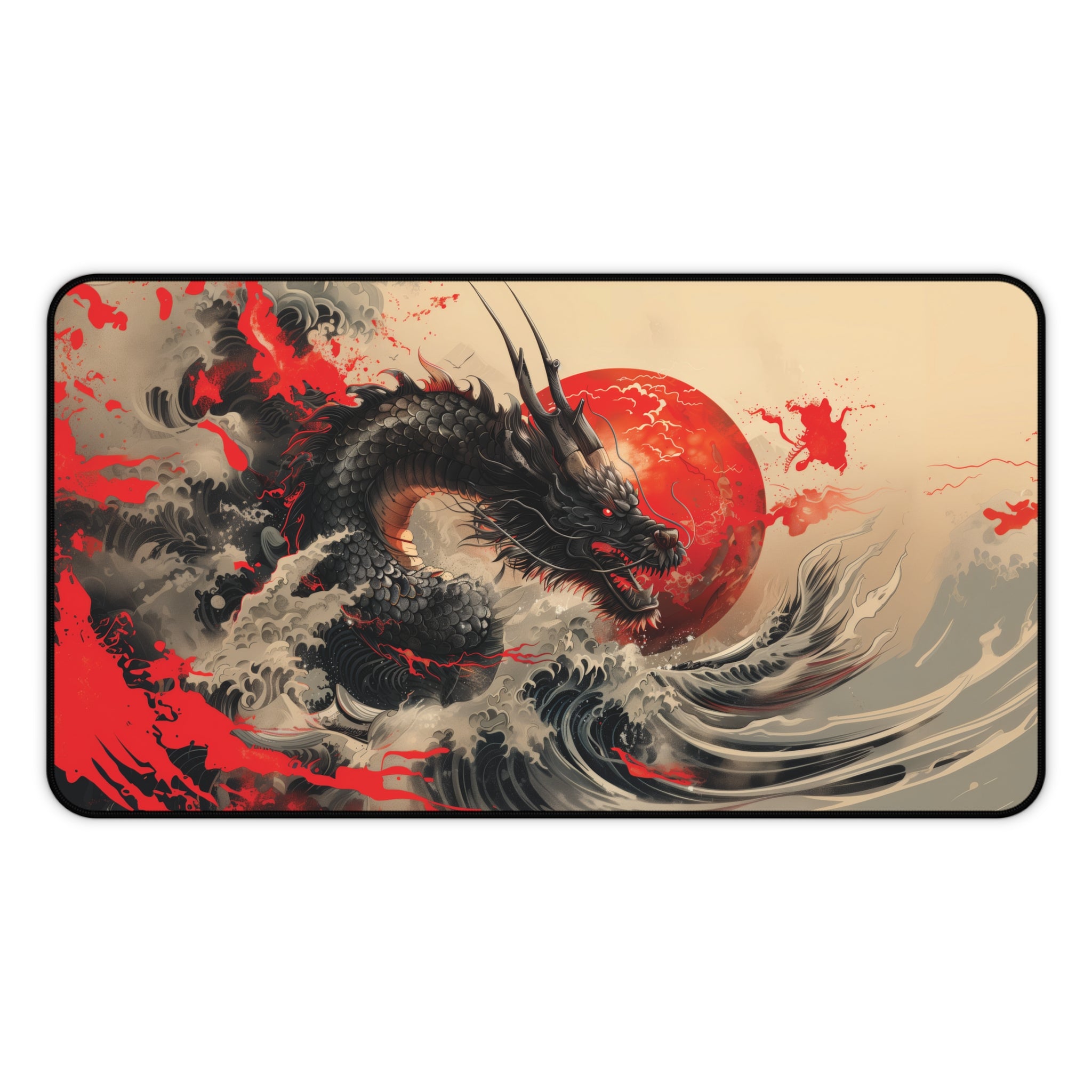 Japanese Dragon Desk Mat 12" × 22"  