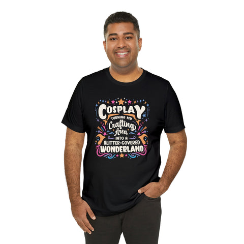 Unisex Cosplay Glitter-Covered Wonderland T Shirt   