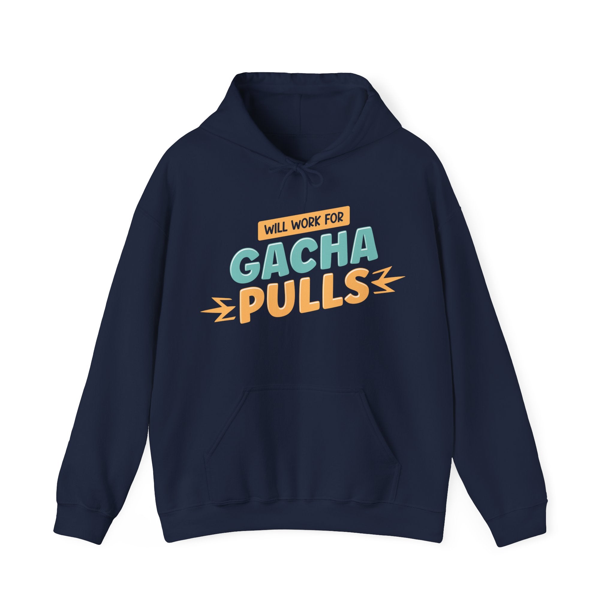 Unisex Will Work for Gacha Pulls Hoodie Navy S 