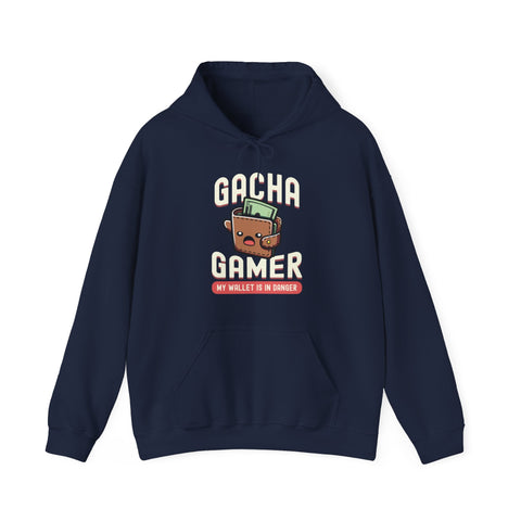 Unisex Gacha Gamer My Wallet is in Trouble Hoodie Navy S 