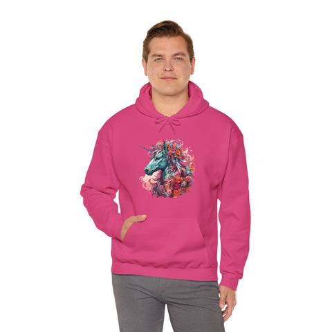 Unisex Unicorn Flowers Hoodie   