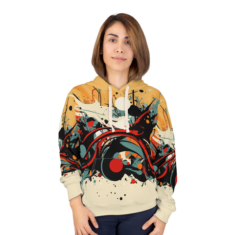 Unisex Abstract Art All Over Print Hoodie   