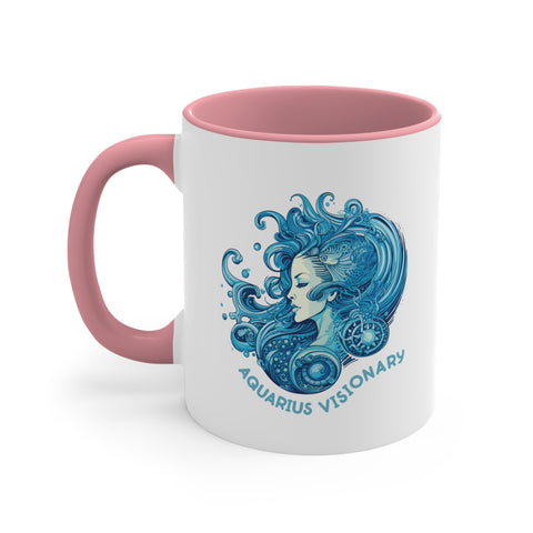 11oz Aquarius Visionary Coffee Mug 11oz Pink 