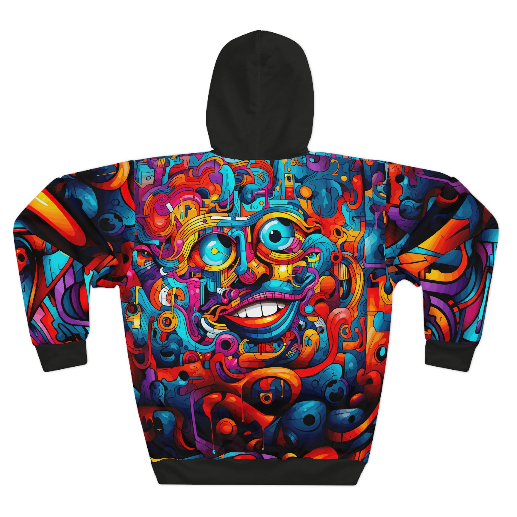 Unisex Abstract Art Face All Over Print Hoodie   