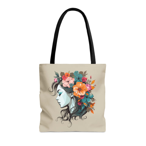 Flower Woman Tote Bag Medium  