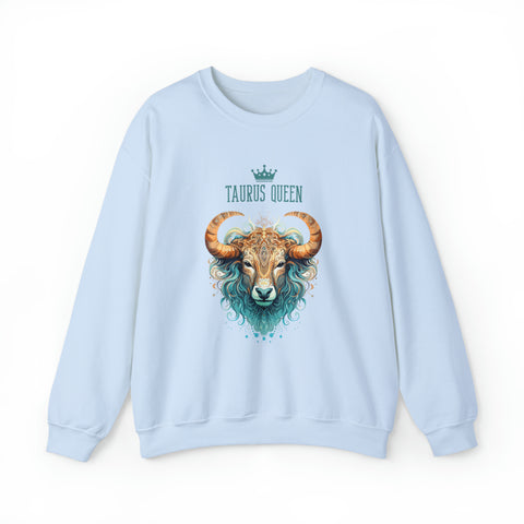 Womens Taurus Queen Sweatshirt S Light Blue 