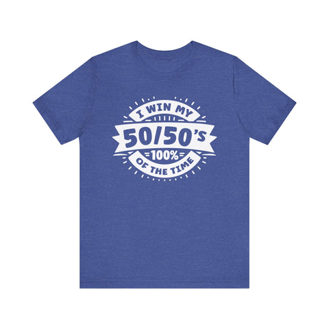 Unisex Gacha 50 50 Winner T Shirt Heather True Royal S 