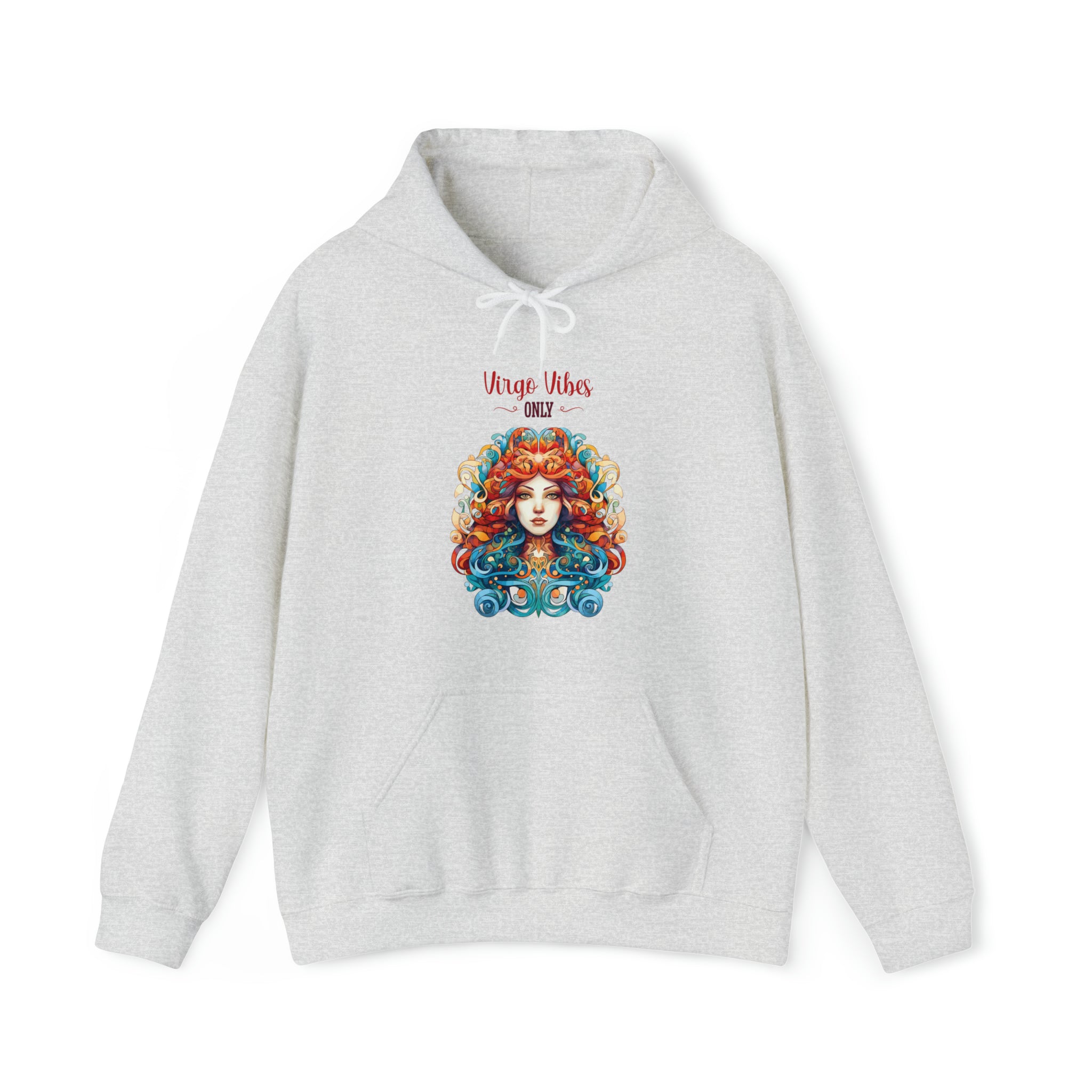 Unisex Virgo Vibes Only Hoodie Ash S 