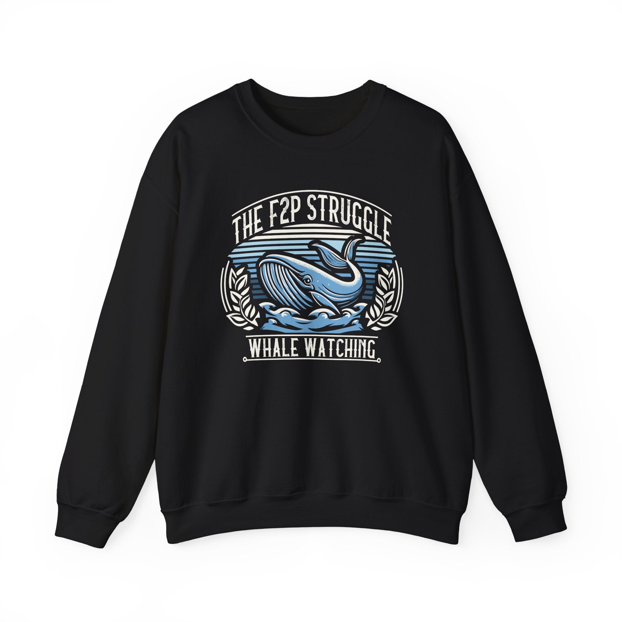 Unisex F2P Struggle Whale Watching Sweatshirt S Black 