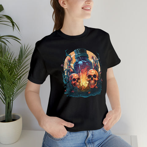 Unisex Magic Potion & Skulls T Shirt   