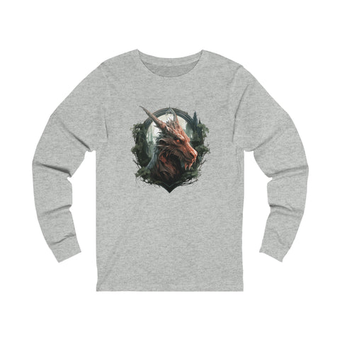 Unisex Dragon Face Long Sleeve T Shirt   