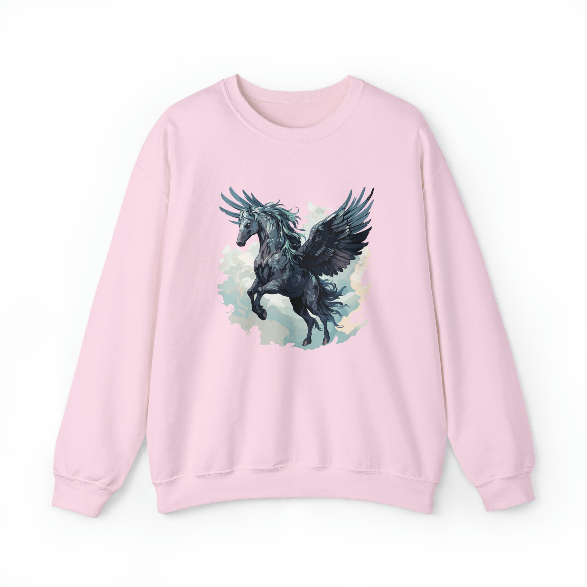 Unisex Majestic Pegasus Sweatshirt S Light Pink 