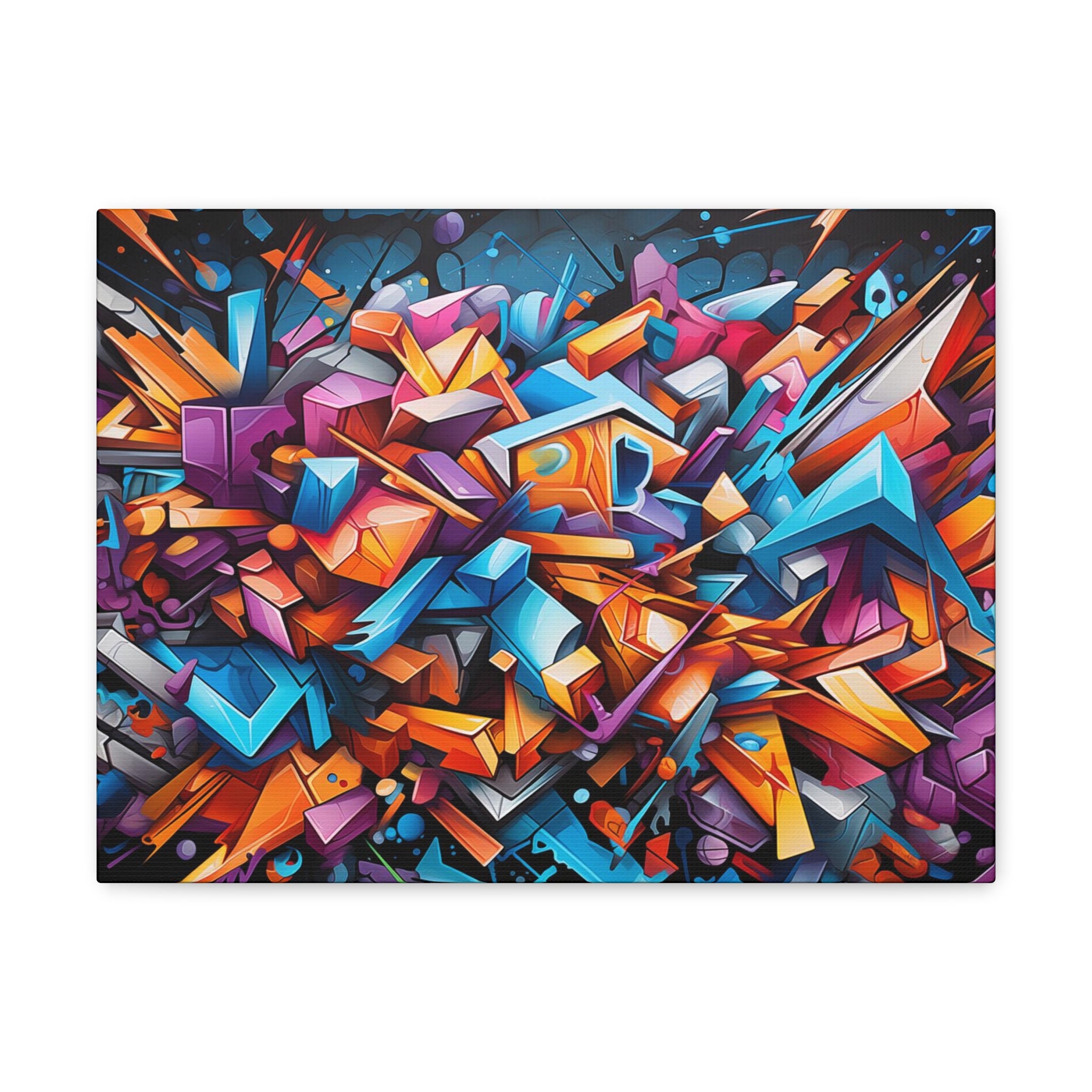 Abstract Graffiti Wall Art 16″ x 12″ 1.25" 