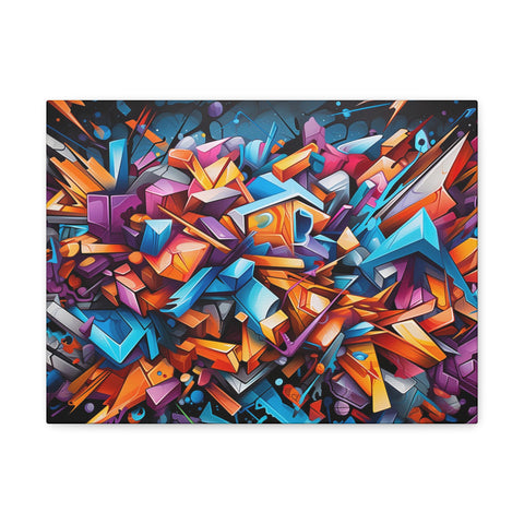 Abstract Graffiti Wall Art 16″ x 12″ 1.25" 