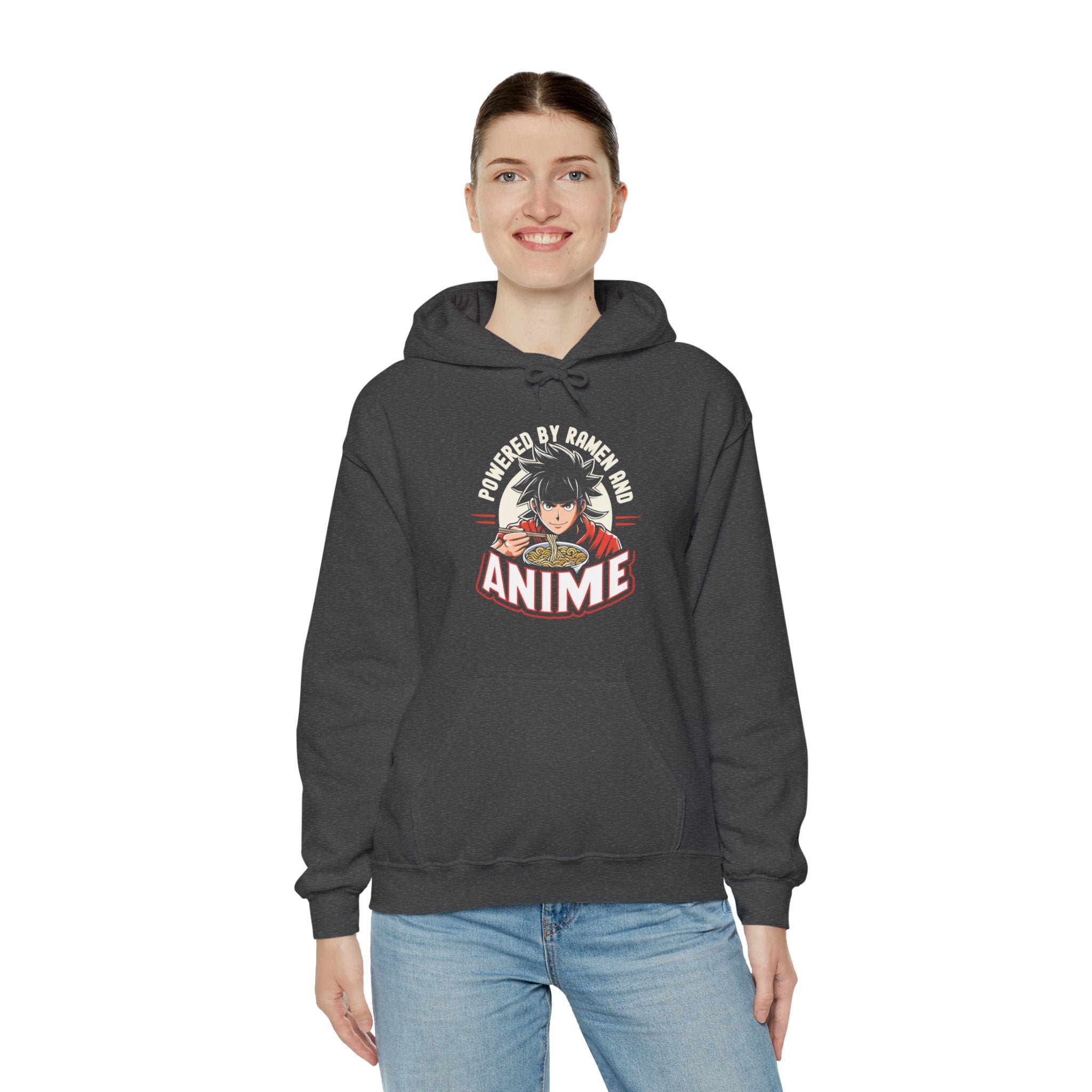 Unisex Powered by Ramen and Anime Hoodie   