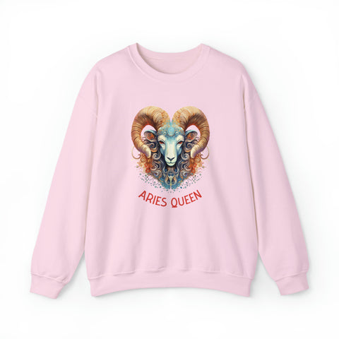 Womens Aries Queen Sweatshirt S Light Pink 