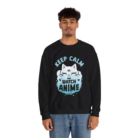 Unisex Keep Calm and Watch Anime Sweatshirt   