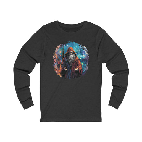 Unisex Galactic Wizard Long Sleeve T Shirt S Dark Grey Heather 