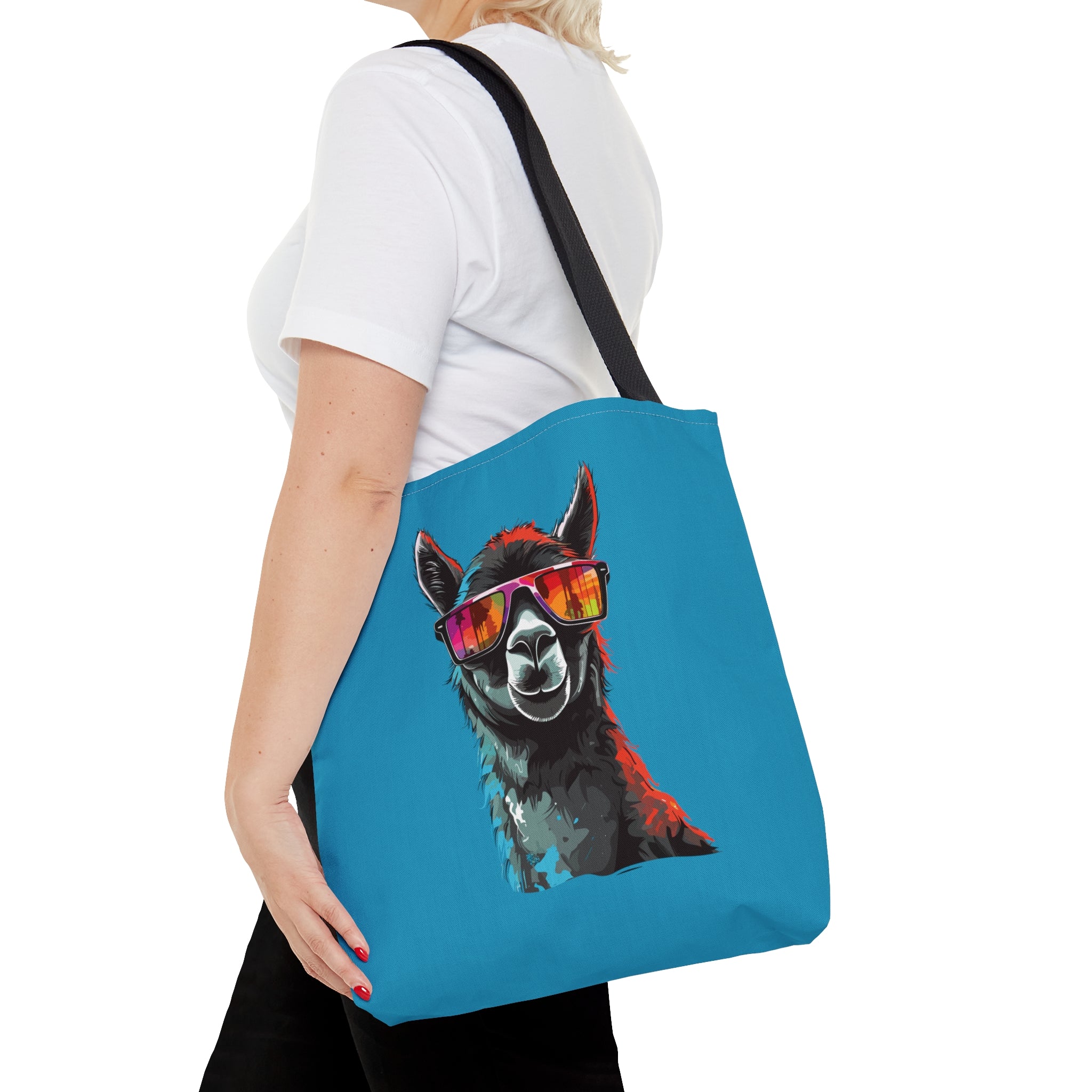 Black Llama Sunglasses Tote Bag   