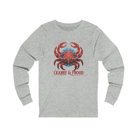 Unisex Cancer Crab Long Sleeve T Shirt   