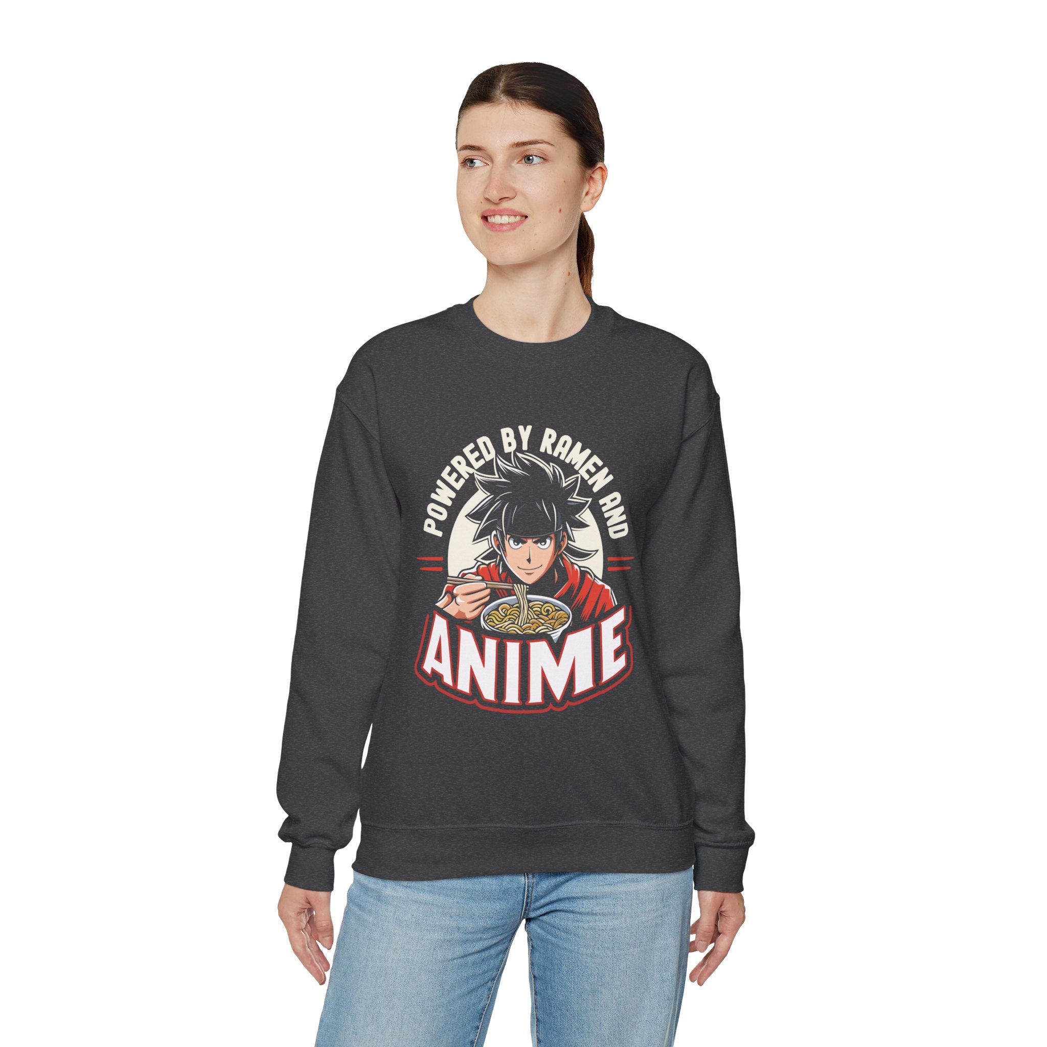 Unisex Powered by Ramen and Anime Sweatshirt   