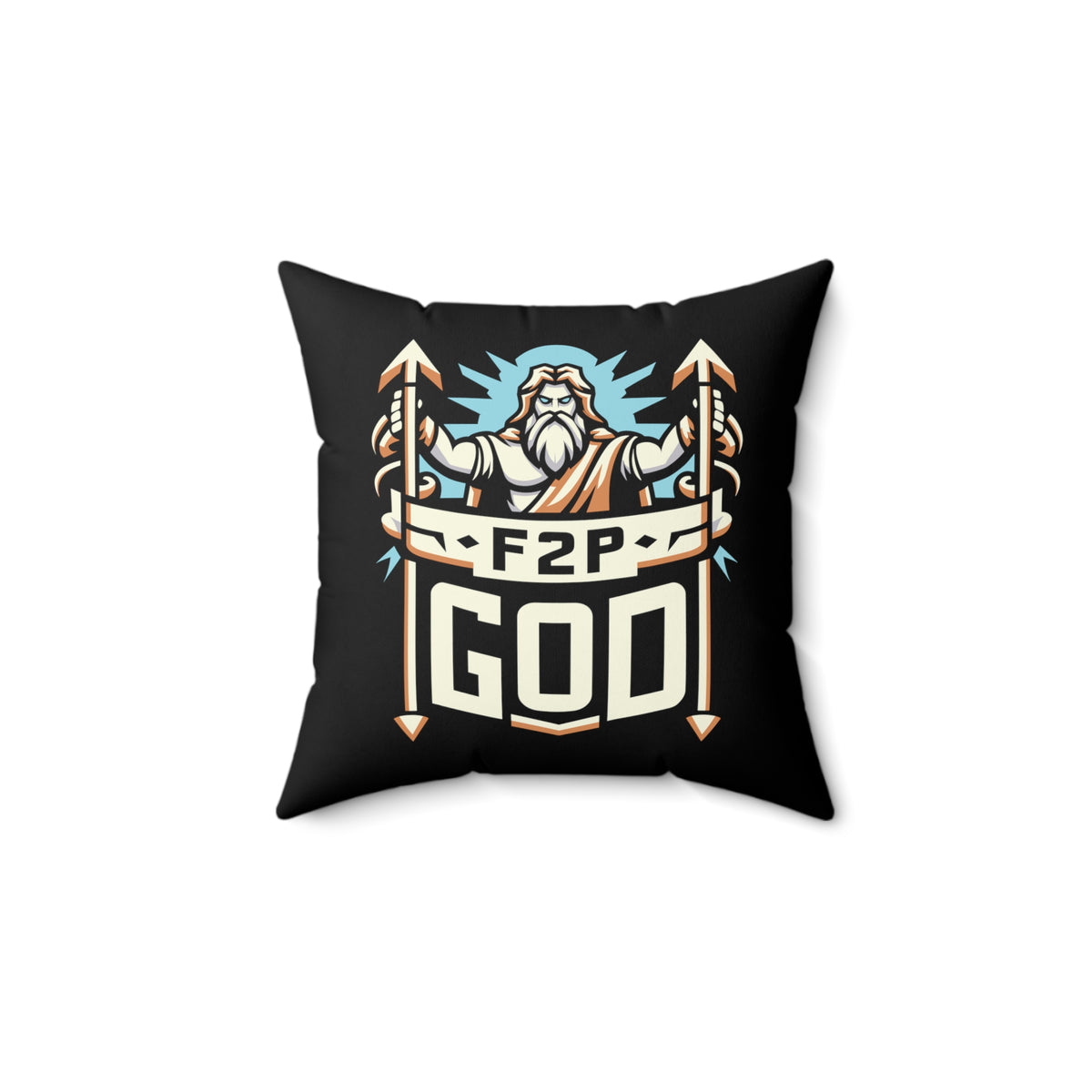 F2P God Pillow 14" × 14"  