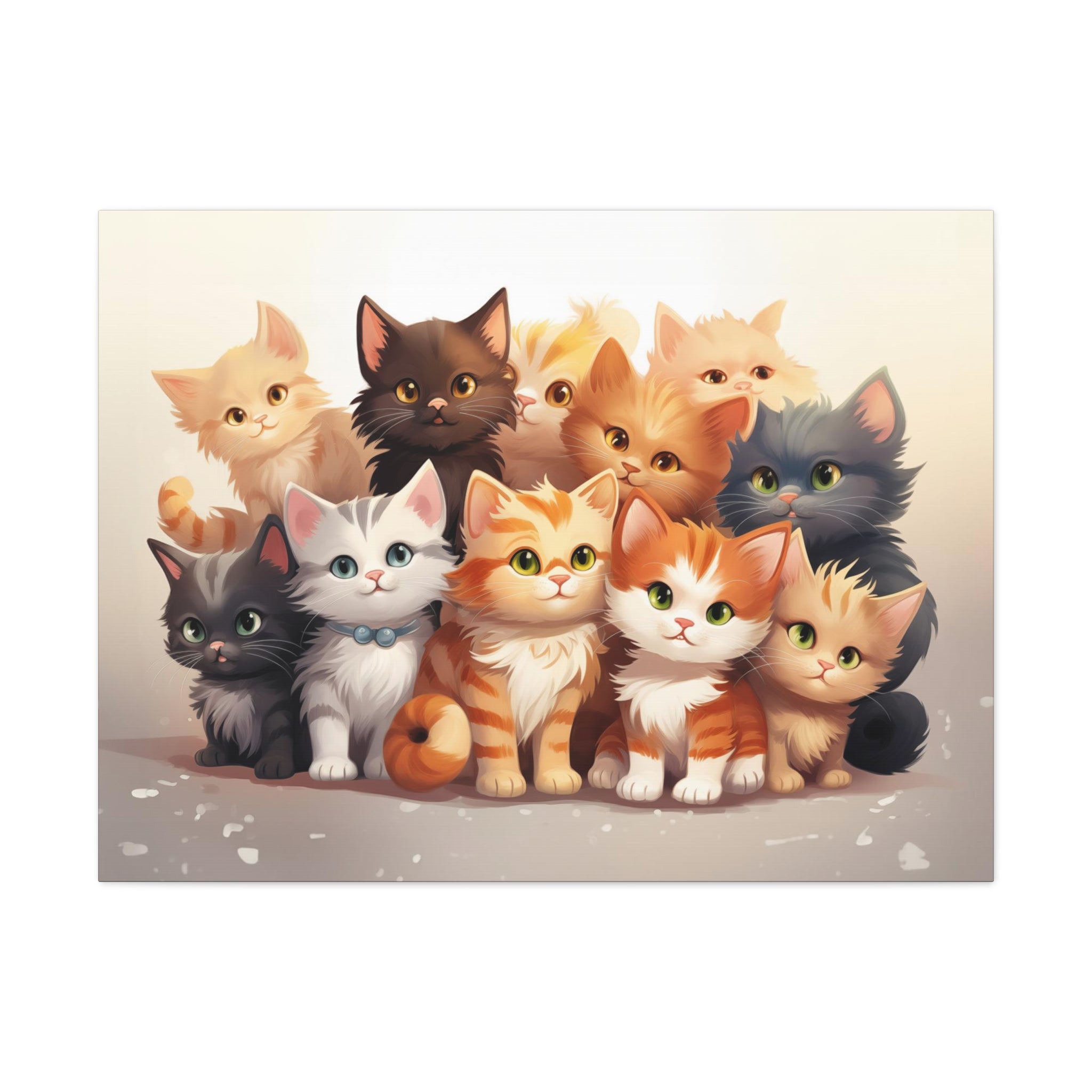 Cute Kitties Wall Art 40″ x 30″ 1.25" 