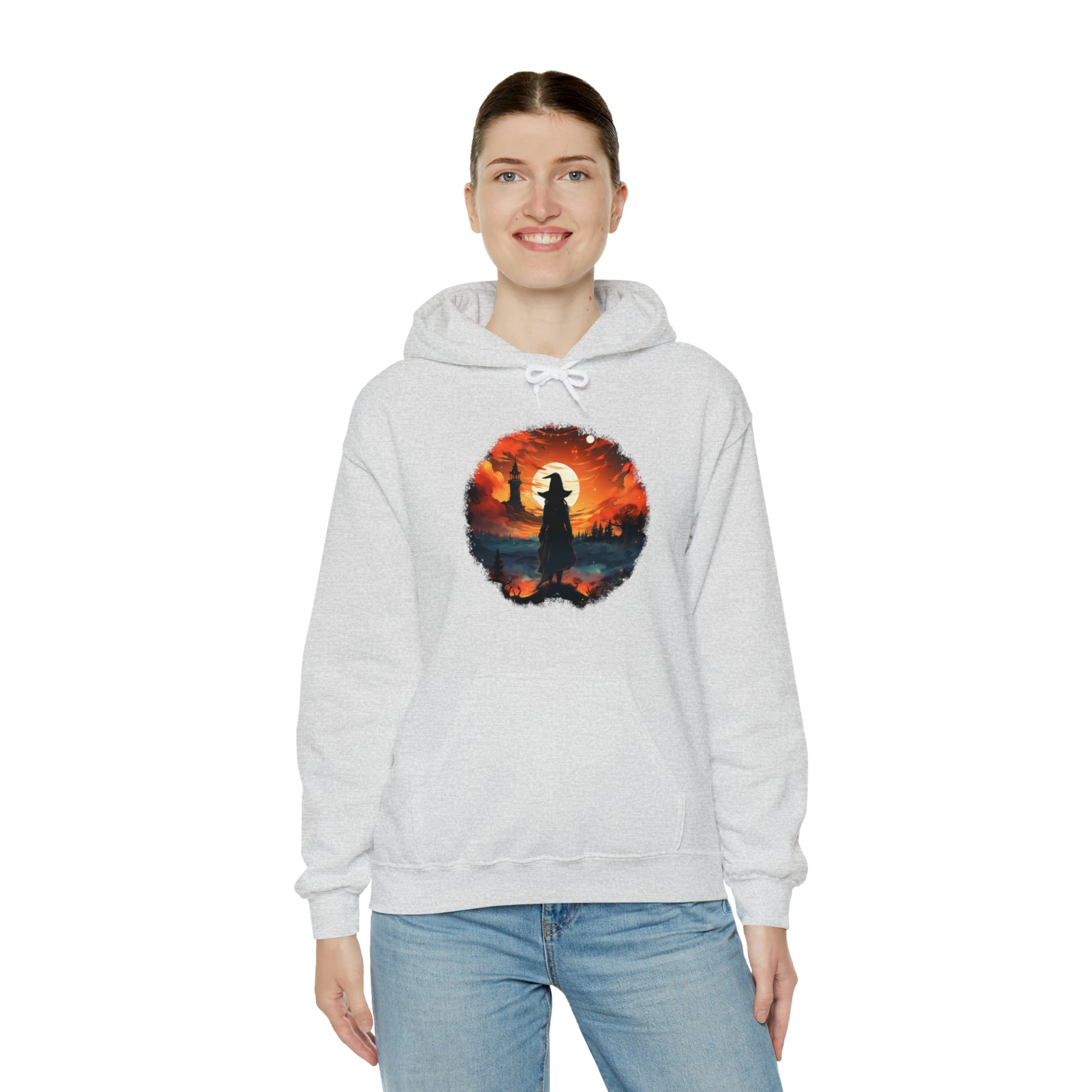 Unisex Witch Silhouette Hoodie   