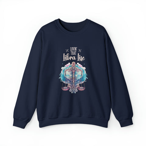 Unisex Libra Life Sweatshirt S Navy 