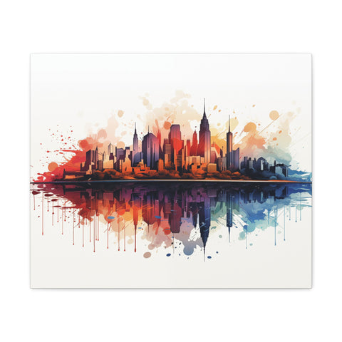 Skyline Reflections Wall Art 24″ x 20″ 1.25" 