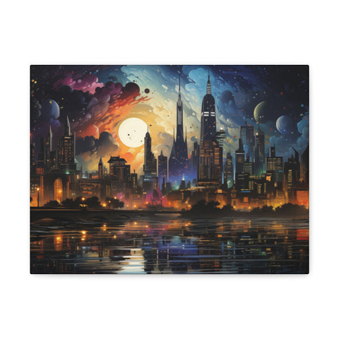 City Skyline Wall Art 16″ x 12″ 1.25" 