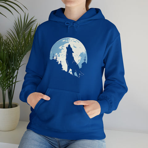 Unisex Howling Wolf Hoodie   