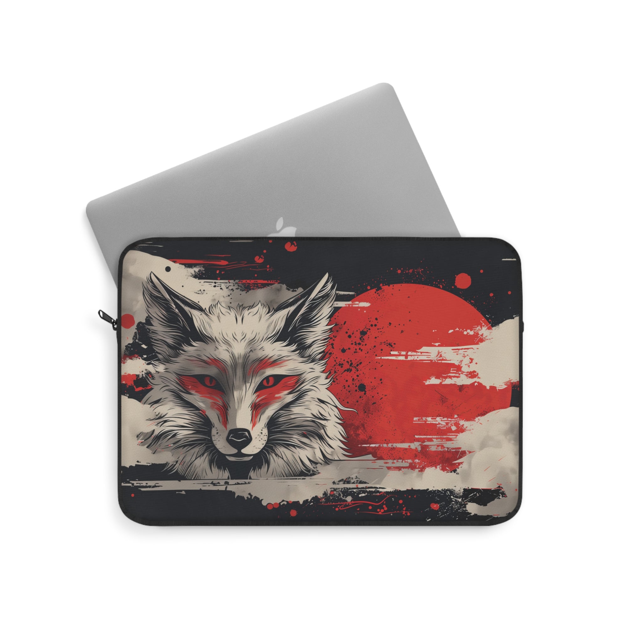 Red Moon Wolf Laptop Sleeve   