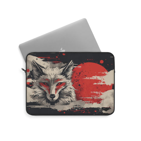 Red Moon Wolf Laptop Sleeve   