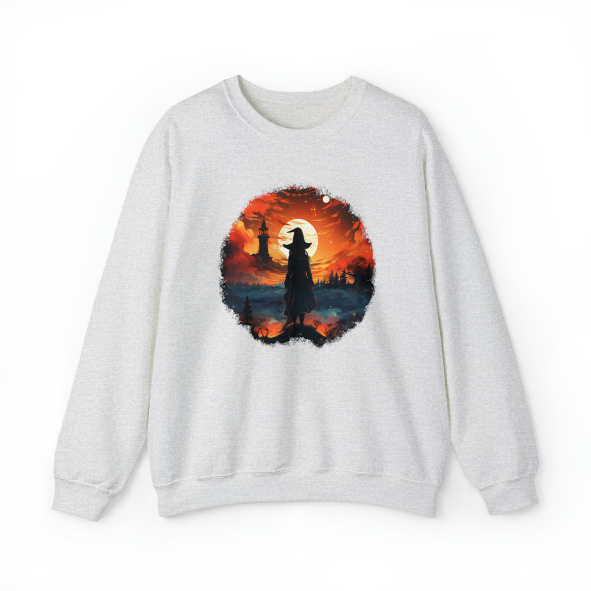 Unisex Witch Silhouette Sweatshirt S Ash 