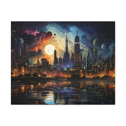 City Skyline Wall Art 30″ x 24″ 1.25" 