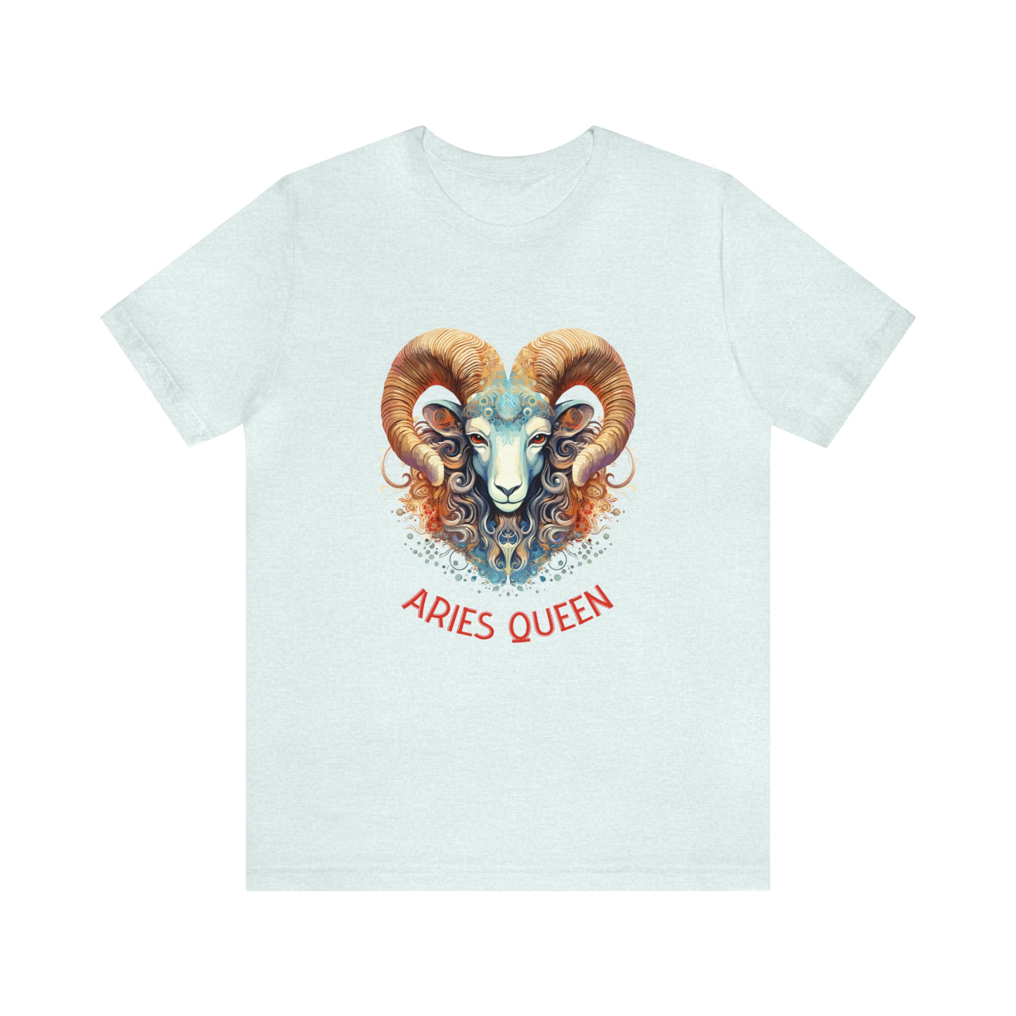 Womens Aries Queen T Shirt Heather Ice Blue S 