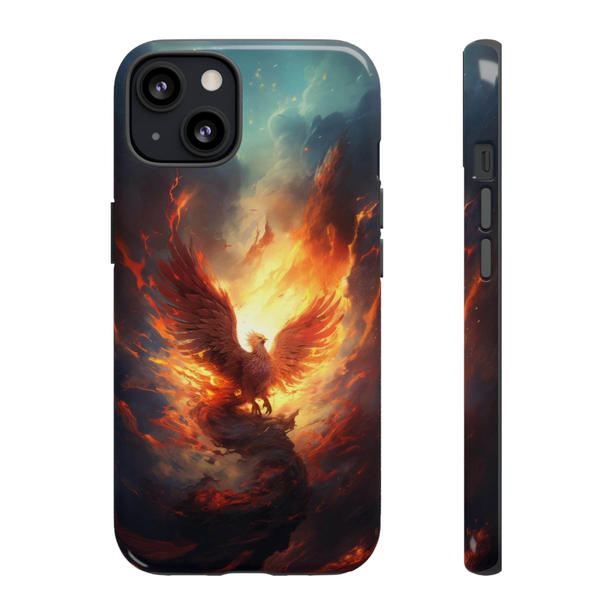 Phoenix in the Clouds Phone Case iPhone 13 Glossy 