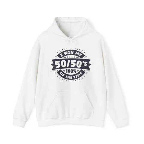 Unisex Gacha 50 50 Winner Hoodie White S 