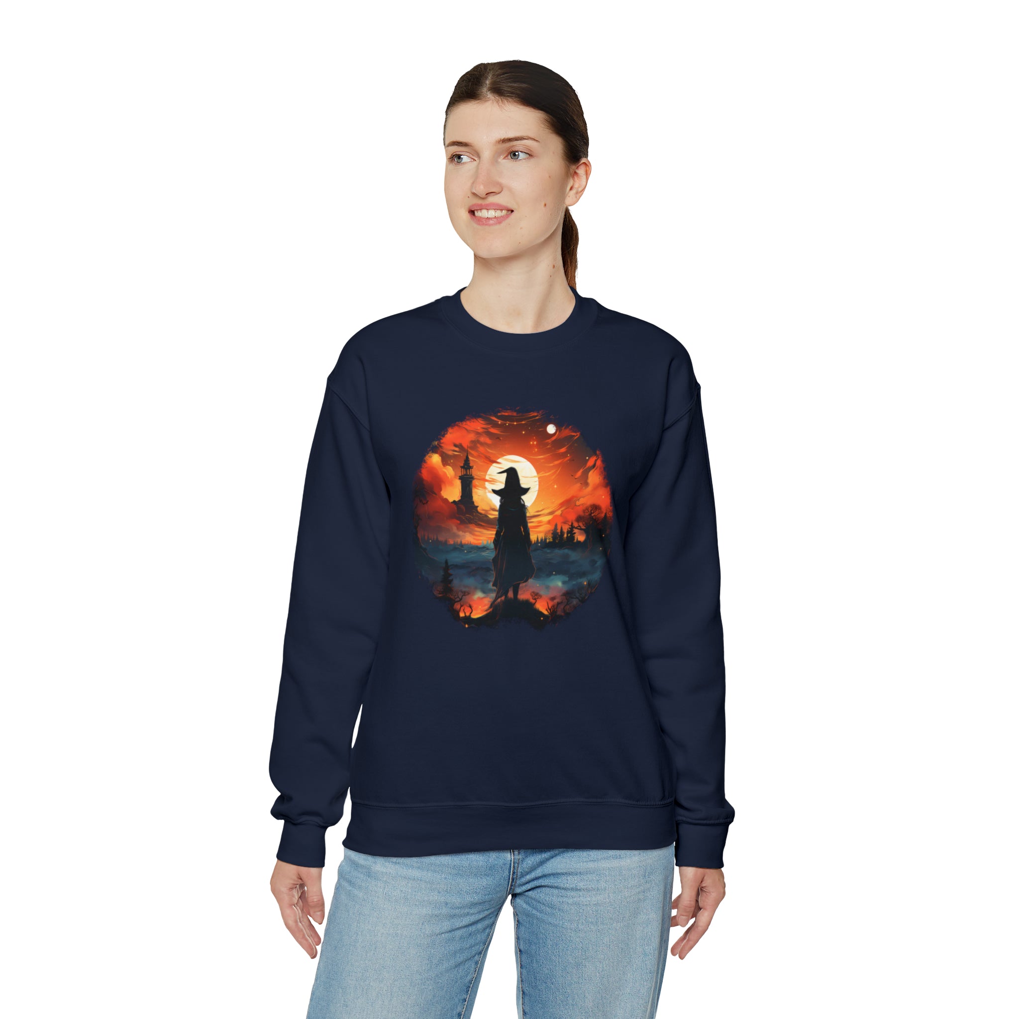 Unisex Witch Silhouette Sweatshirt   