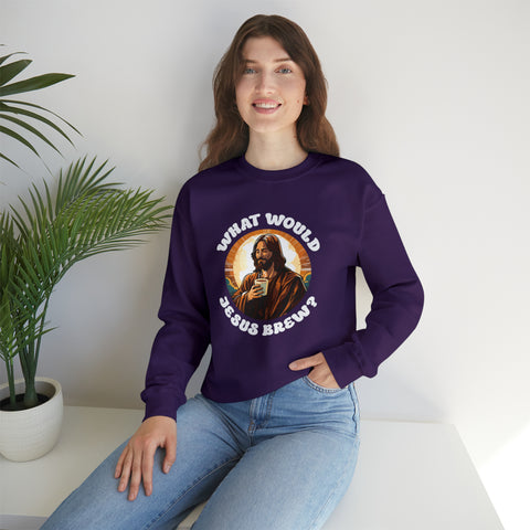 Unisex What Would Jesus Brew Coffee Sweatshirt   