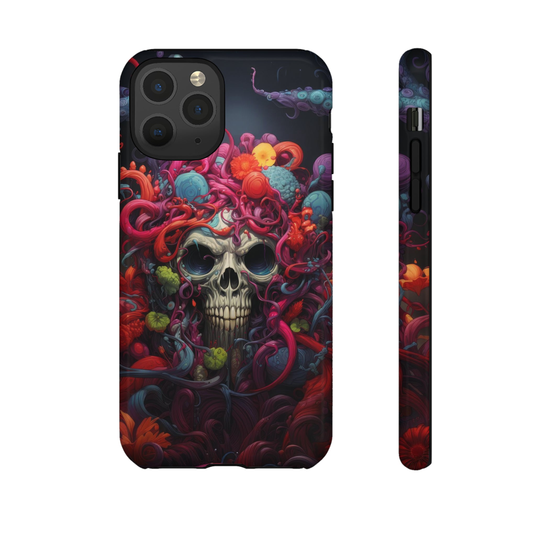 Psychedelic Skull & Tentacles Phone Case iPhone 11 Pro Glossy 