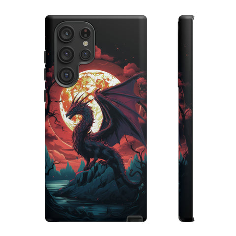 Dragon Fiery Moonlight Phone Case Samsung Galaxy S22 Ultra Matte 