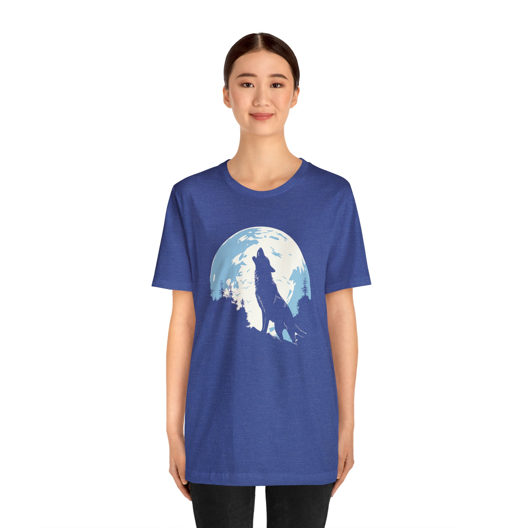 Unisex Howling Wolf T Shirt   