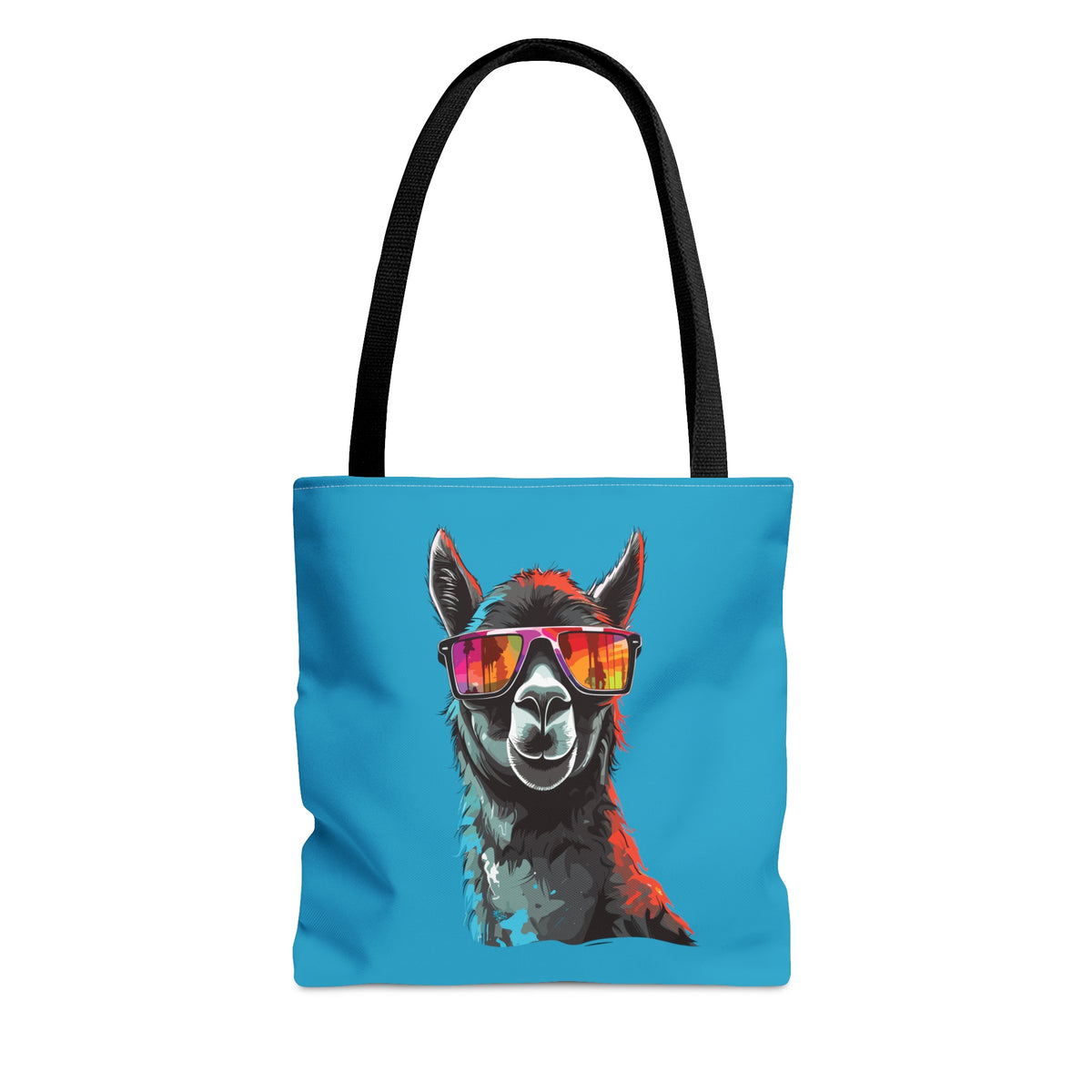 Black Llama Sunglasses Tote Bag Small  