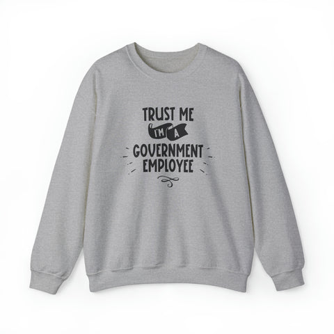 Unisex Trust Me I'm a Government Employee Sweatshirt S Sport Grey 