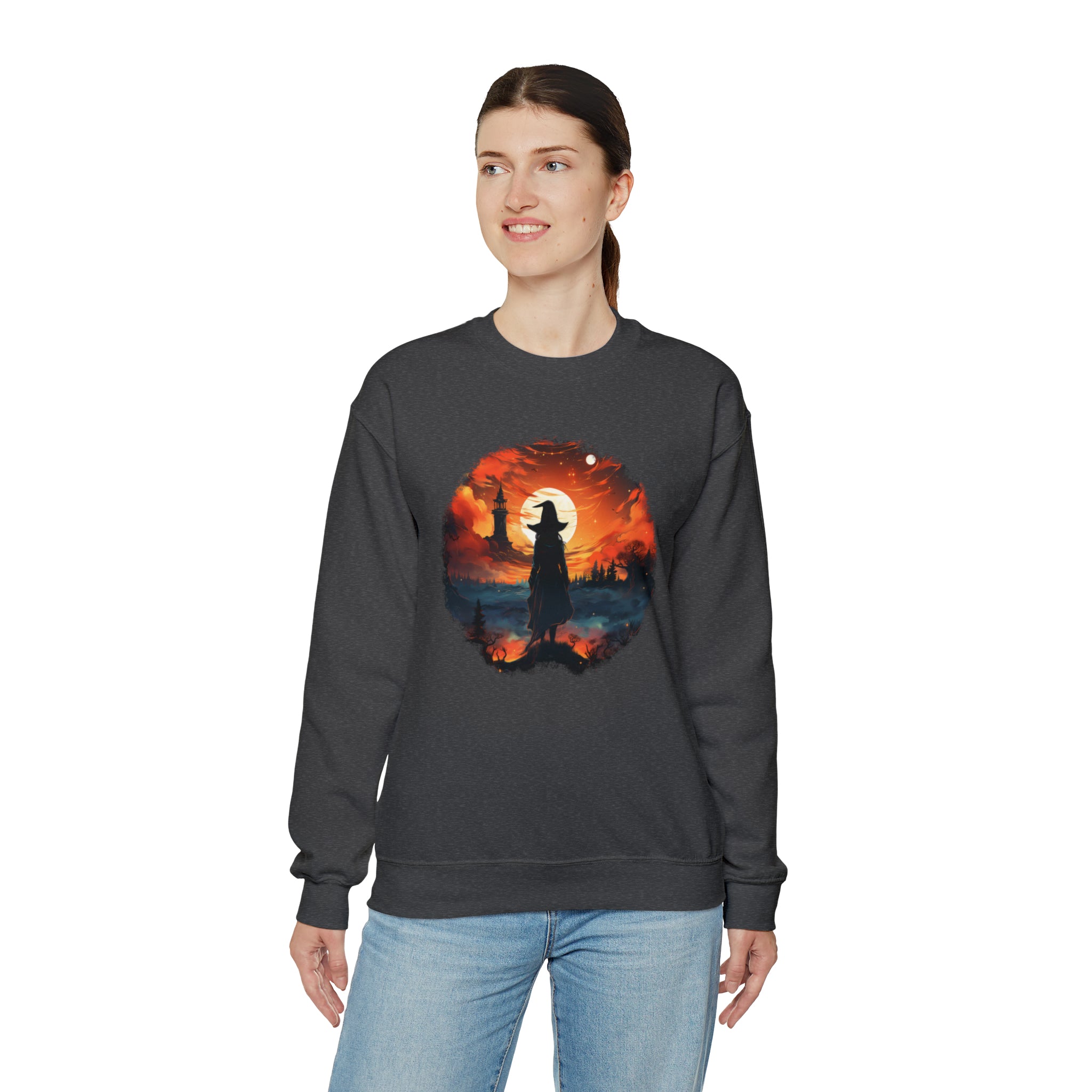 Unisex Witch Silhouette Sweatshirt   