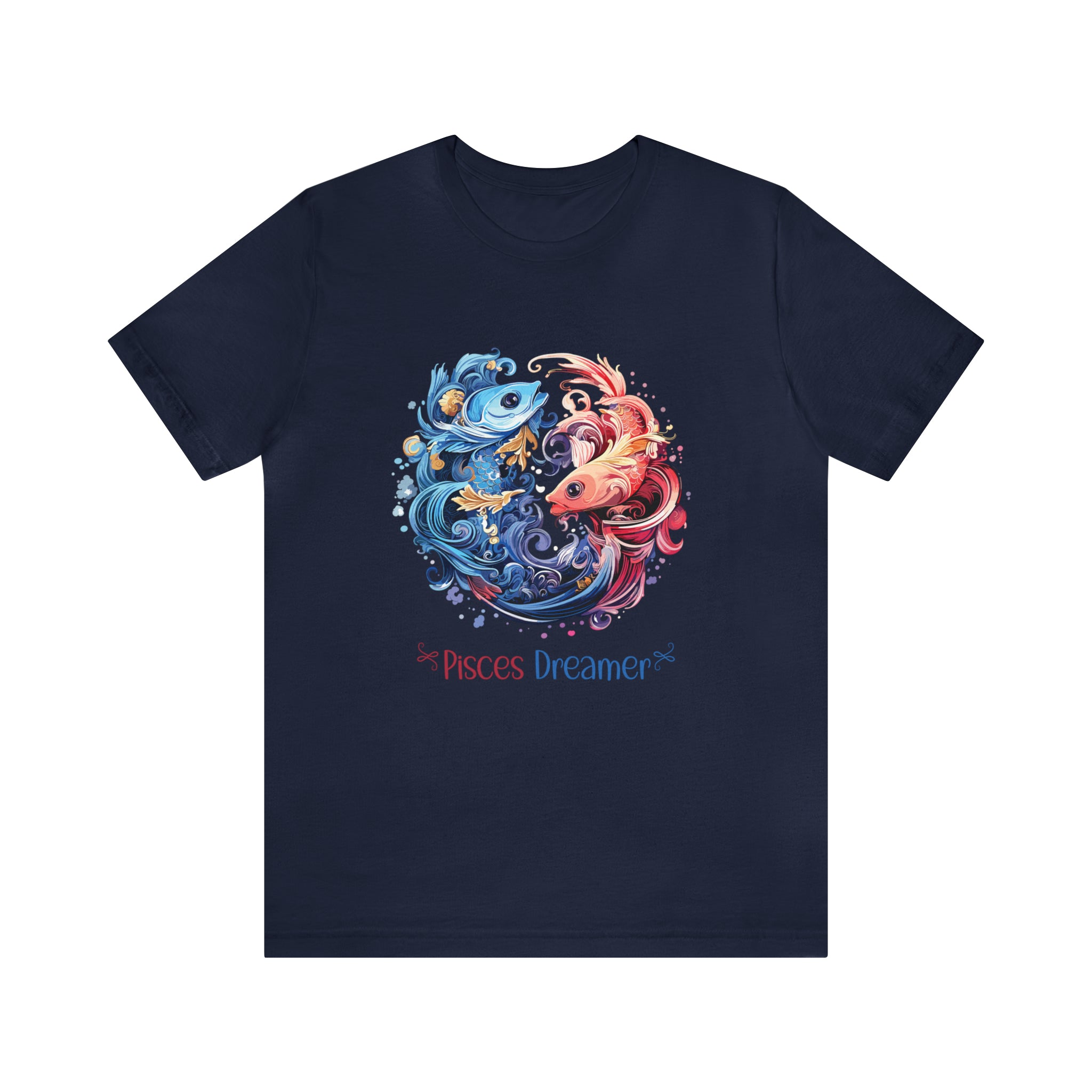 Unisex Pisces Dreamer T Shirt Navy S 