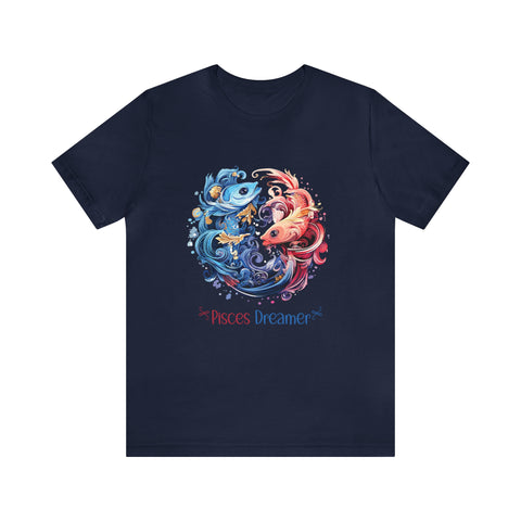 Unisex Pisces Dreamer T Shirt Navy S 